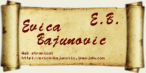 Evica Bajunović vizit kartica
